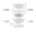 Set placute frana,frana disc STARLINE BD S003S</br>Piesa auto pentru Frana disc