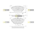 Set placute frana,frana disc STARLINE BD S004S</br>Piesa auto pentru Frana disc