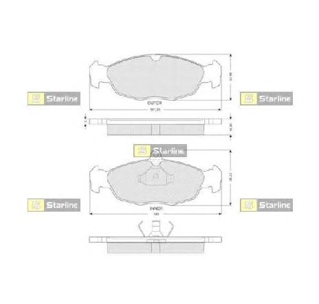 Set placute frana,frana disc STARLINE BD S024P</br>Piesa auto pentru Piese de service/ Inspectie / Intretinere Set placute frana,frana disc STARLINE BD S024P</br>Piesa auto pentru Piese de service/ Inspectie / Intretinere