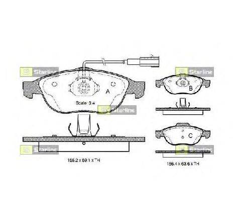 Set placute frana,frana disc STARLINE BD S303P</br>Piesa auto pentru Piese de service/ Inspectie / Intretinere Set placute frana,frana disc STARLINE BD S303P</br>Piesa auto pentru Piese de service/ Inspectie / Intretinere