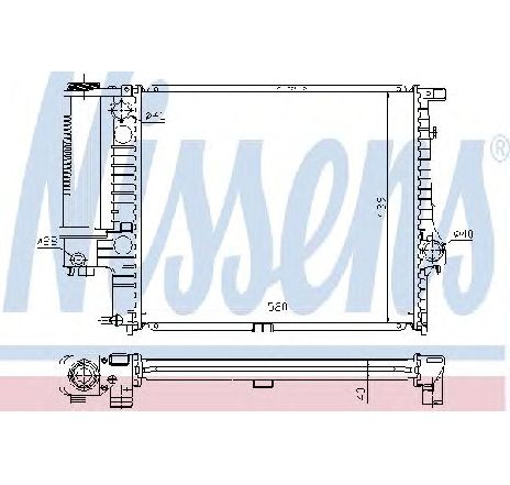 Radiator, racire motor NISSENS 60615A Radiator, racire motor NISSENS 60615A