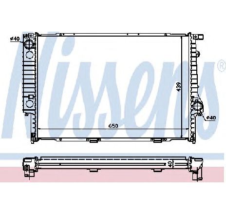 Radiator, racire motor NISSENS 60747A Radiator, racire motor NISSENS 60747A