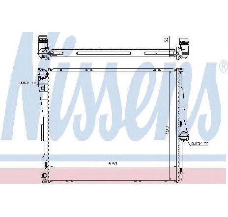 Radiator, racire motor NISSENS 60803A Radiator, racire motor NISSENS 60803A