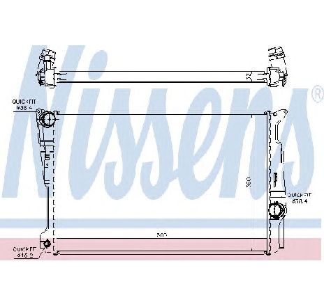 Radiator, racire motor NISSENS 60809</br>Piesa auto pentru Radiator racire apa/ ulei Radiator, racire motor NISSENS 60809</br>Piesa auto pentru Radiator racire apa/ ulei