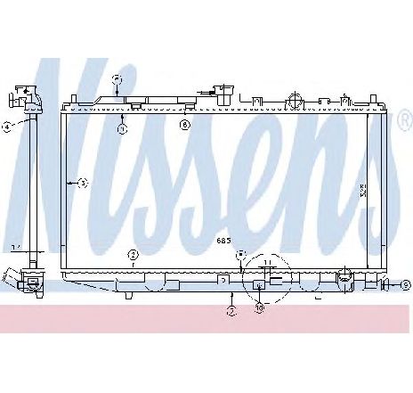 Radiator, racire motor NISSENS 622561</br>Piesa auto pentru Radiator racire apa/ ulei Radiator, racire motor NISSENS 622561</br>Piesa auto pentru Radiator racire apa/ ulei