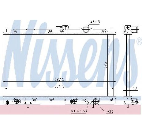Radiator, racire motor NISSENS 62832 Radiator, racire motor NISSENS 62832