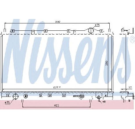 Radiator, racire motor NISSENS 62866</br>Piesa auto pentru Radiator racire apa/ ulei Radiator, racire motor NISSENS 62866</br>Piesa auto pentru Radiator racire apa/ ulei
