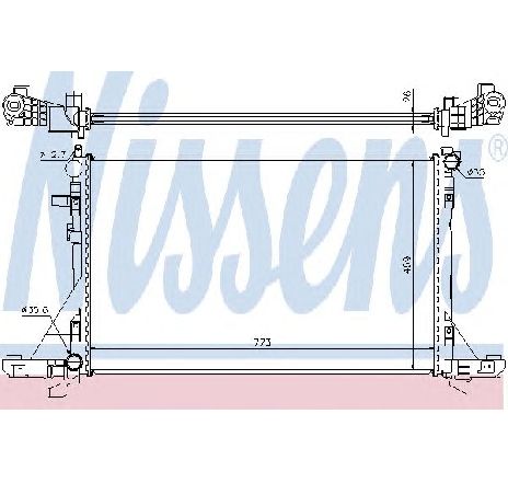 Radiator, racire motor NISSENS 630733 Radiator, racire motor NISSENS 630733