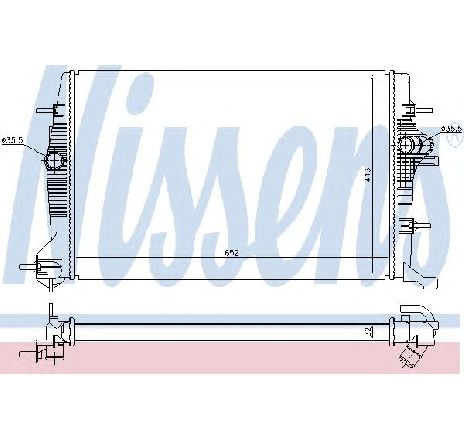 Radiator, racire motor NISSENS 637648 Radiator, racire motor NISSENS 637648