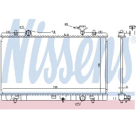 Radiator, racire motor NISSENS 64250 Radiator, racire motor NISSENS 64250