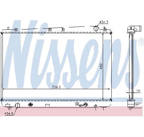 Radiator, racire motor NISSENS 64627A</br>Piesa auto pentru Radiator racire apa/ ulei Radiator, racire motor NISSENS 64627A</br>Piesa auto pentru Radiator racire apa/ ulei