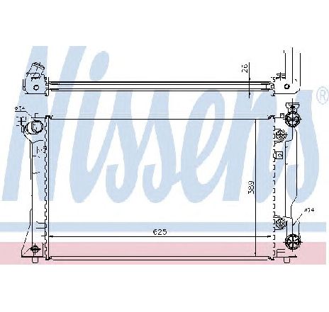 Radiator, racire motor NISSENS 64668A Radiator, racire motor NISSENS 64668A