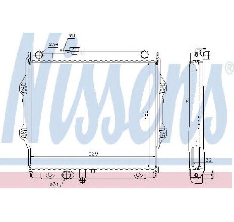 Radiator, racire motor NISSENS 64683A Radiator, racire motor NISSENS 64683A