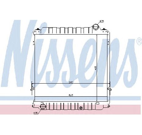 Radiator, racire motor NISSENS 64751 Radiator, racire motor NISSENS 64751
