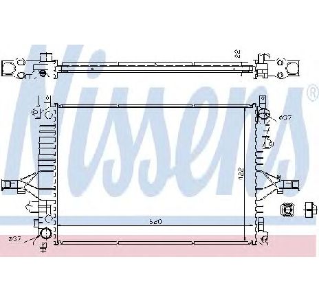 Radiator, racire motor NISSENS 65558A Radiator, racire motor NISSENS 65558A