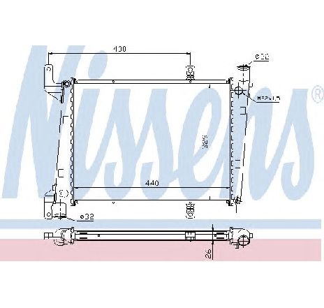 Radiator, racire motor NISSENS 65561A Radiator, racire motor NISSENS 65561A