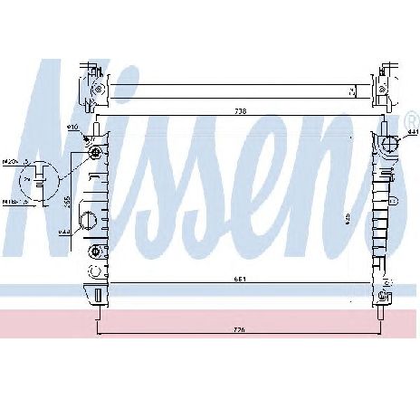 Radiator, racire motor NISSENS 66701 Radiator, racire motor NISSENS 66701