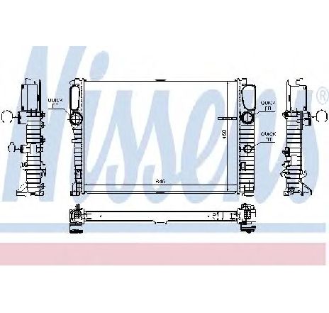 Radiator, racire motor NISSENS 67105 Radiator, racire motor NISSENS 67105