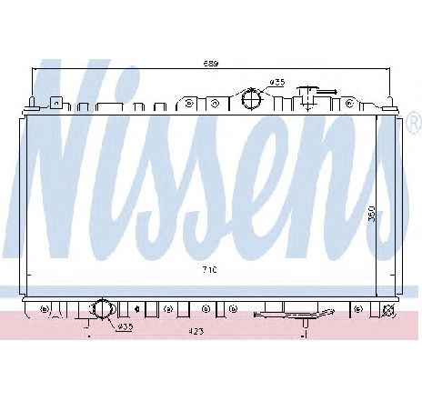 Radiator, racire motor NISSENS 68180 Radiator, racire motor NISSENS 68180