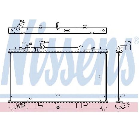 Radiator, racire motor NISSENS 68507 Radiator, racire motor NISSENS 68507
