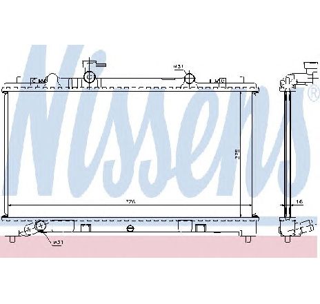 Radiator, racire motor NISSENS 68510 Radiator, racire motor NISSENS 68510