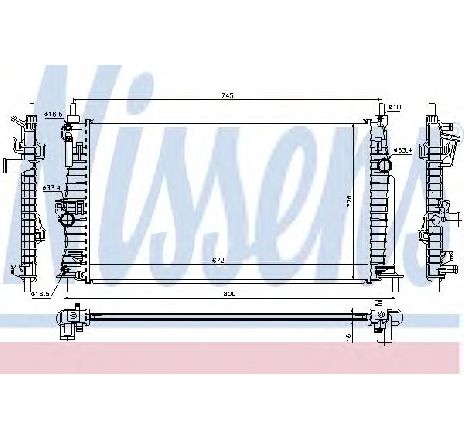 Radiator, racire motor NISSENS 68522 Radiator, racire motor NISSENS 68522