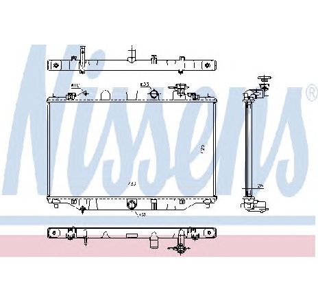 Radiator, racire motor NISSENS 68532 Radiator, racire motor NISSENS 68532