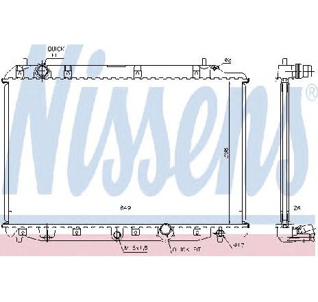 Radiator, racire motor NISSENS 68602A Radiator, racire motor NISSENS 68602A