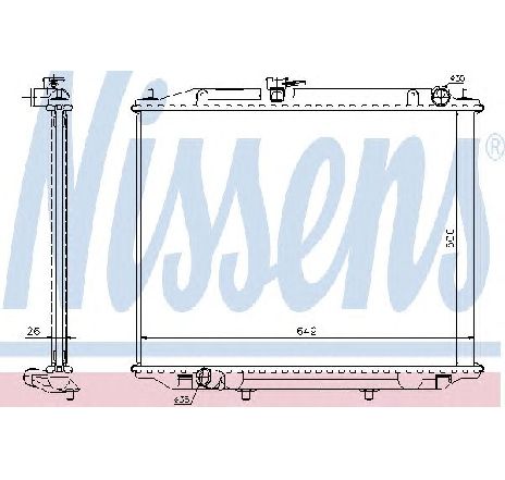 Radiator, racire motor NISSENS 68706A Radiator, racire motor NISSENS 68706A