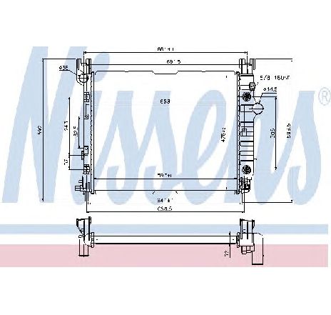 Radiator, racire motor NISSENS 69451 Radiator, racire motor NISSENS 69451