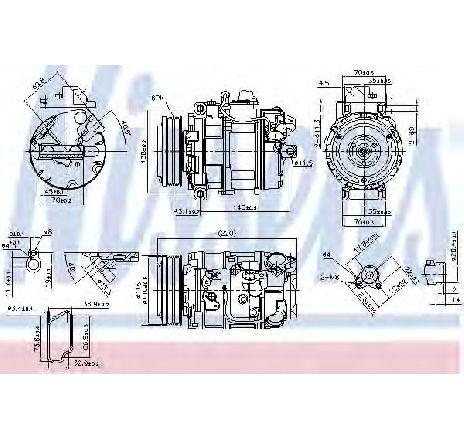 Compresor, climatizare NISSENS 89599</br>Piesa auto pentru Sistem de aer conditionat Compresor, climatizare NISSENS 89599</br>Piesa auto pentru Sistem de aer conditionat