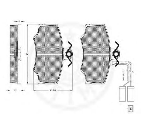 Set placute frana,frana disc OPTIMAL 12055 Set placute frana,frana disc OPTIMAL 12055