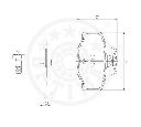 Set placute frana,frana disc OPTIMAL 9690</br>Piesa auto pentru NISSAN ALMERA TINO (V10)  1.8