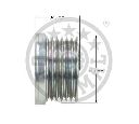 Sistem roata libera, generator OPTIMAL F5-1053</br>Piesa auto pentru Generator /Alternator / Elemente