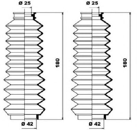 Ansamblu burduf, directie MOOG K150025</br>Piesa auto pentru Directie Ansamblu burduf, directie MOOG K150025</br>Piesa auto pentru Directie