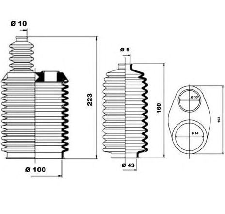 Ansamblu burduf, directie MOOG K150071</br>Piesa auto pentru Directie Ansamblu burduf, directie MOOG K150071</br>Piesa auto pentru Directie