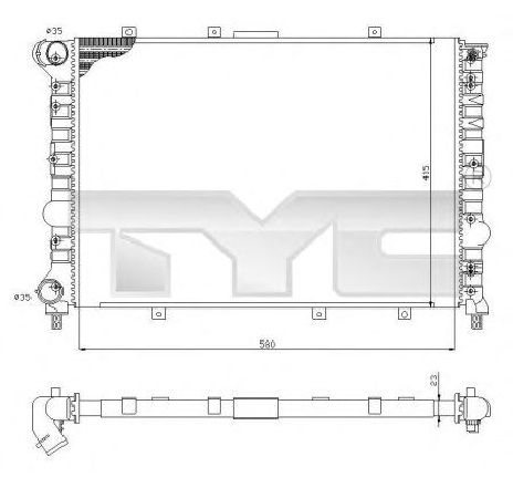Radiator, racire motor TYC 701-0001-R</br>Piesa auto pentru Radiator racire apa/ ulei Radiator, racire motor TYC 701-0001-R</br>Piesa auto pentru Radiator racire apa/ ulei
