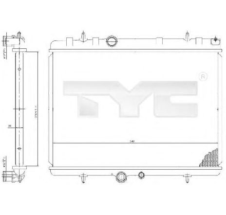 Radiator, racire motor TYC 705-0065</br>Piesa auto pentru Radiator racire apa/ ulei Radiator, racire motor TYC 705-0065</br>Piesa auto pentru Radiator racire apa/ ulei