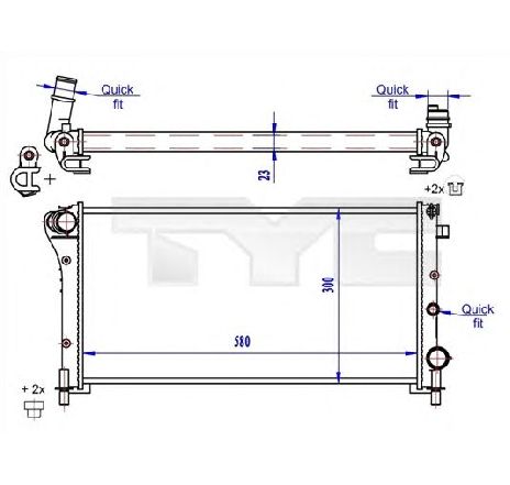 Radiator, racire motor TYC 709-0024-R</br>Piesa auto pentru Radiator racire apa/ ulei Radiator, racire motor TYC 709-0024-R</br>Piesa auto pentru Radiator racire apa/ ulei