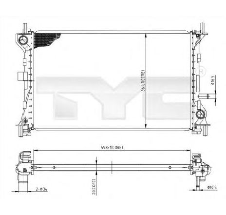 Radiator, racire motor TYC 710-0052</br>Piesa auto pentru Radiator racire apa/ ulei Radiator, racire motor TYC 710-0052</br>Piesa auto pentru Radiator racire apa/ ulei