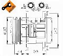 Compresor, climatizare NRF 32207G</br>Piesa auto pentru Sistem de aer conditionat
