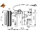 Compresor, climatizare NRF 32820G</br>Piesa auto pentru Sistem de aer conditionat