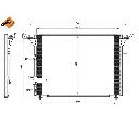 Condensator, climatizare NRF 350076