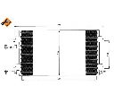 Condensator, climatizare NRF 35760</br>Piesa auto pentru Sistem de aer conditionat
