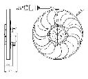 Ventilator, radiator NRF 47381