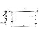 Radiator, racire motor NRF 50552</br>Piesa auto pentru Radiator racire apa/ ulei