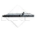 Radiator, racire motor NRF 509525</br>Piesa auto pentru Radiator racire apa/ ulei