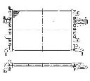 Radiator, racire motor NRF 509596</br>Piesa auto pentru Radiator racire apa/ ulei