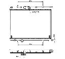 Radiator, racire motor NRF 519525</br>Piesa auto pentru Radiator racire apa/ ulei
