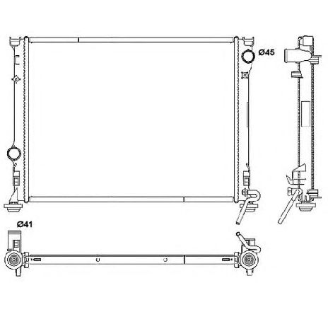 Radiator, racire motor NRF 53042 Radiator, racire motor NRF 53042